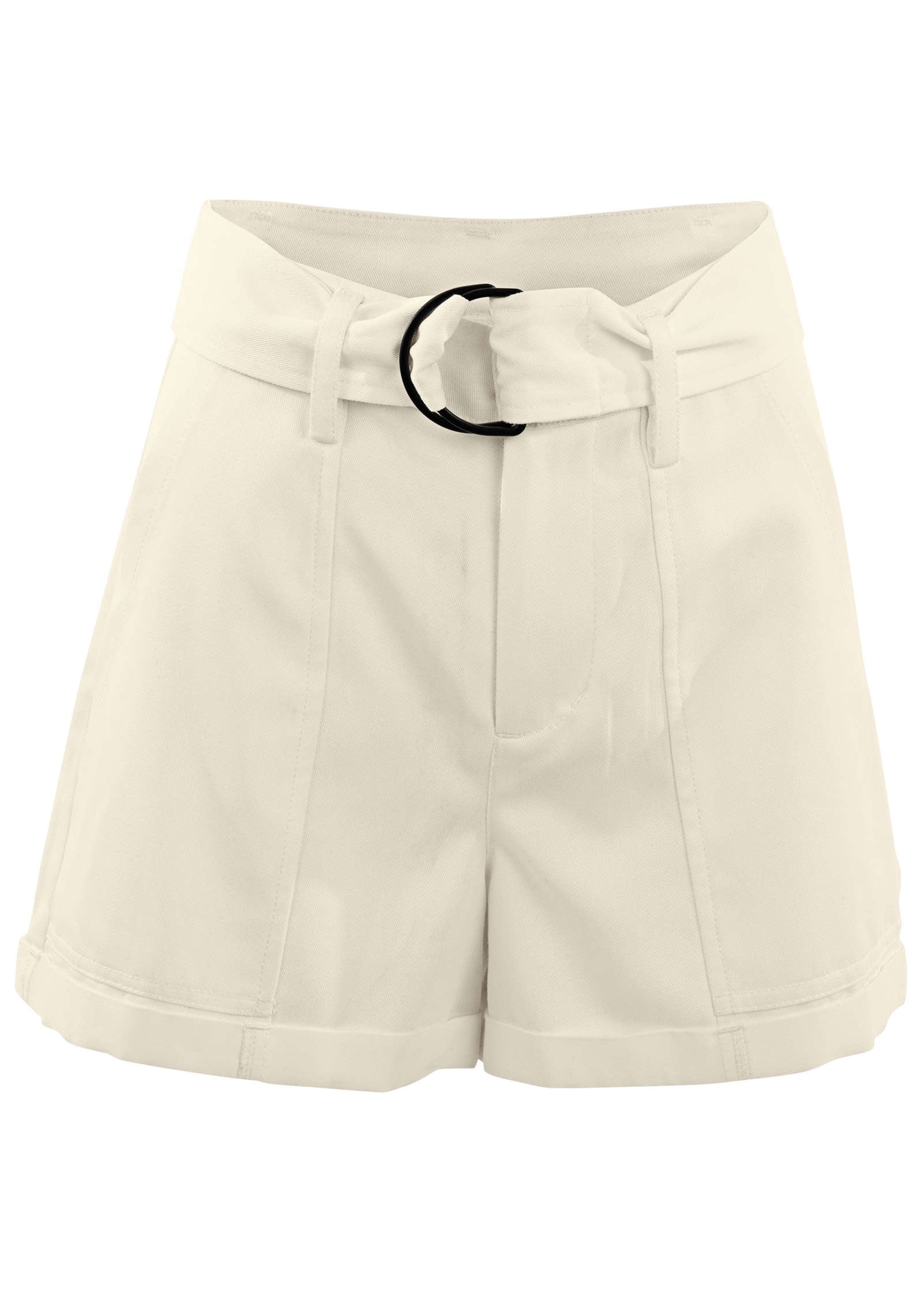 Relaxed Twill Shorts - Cream - Image 5