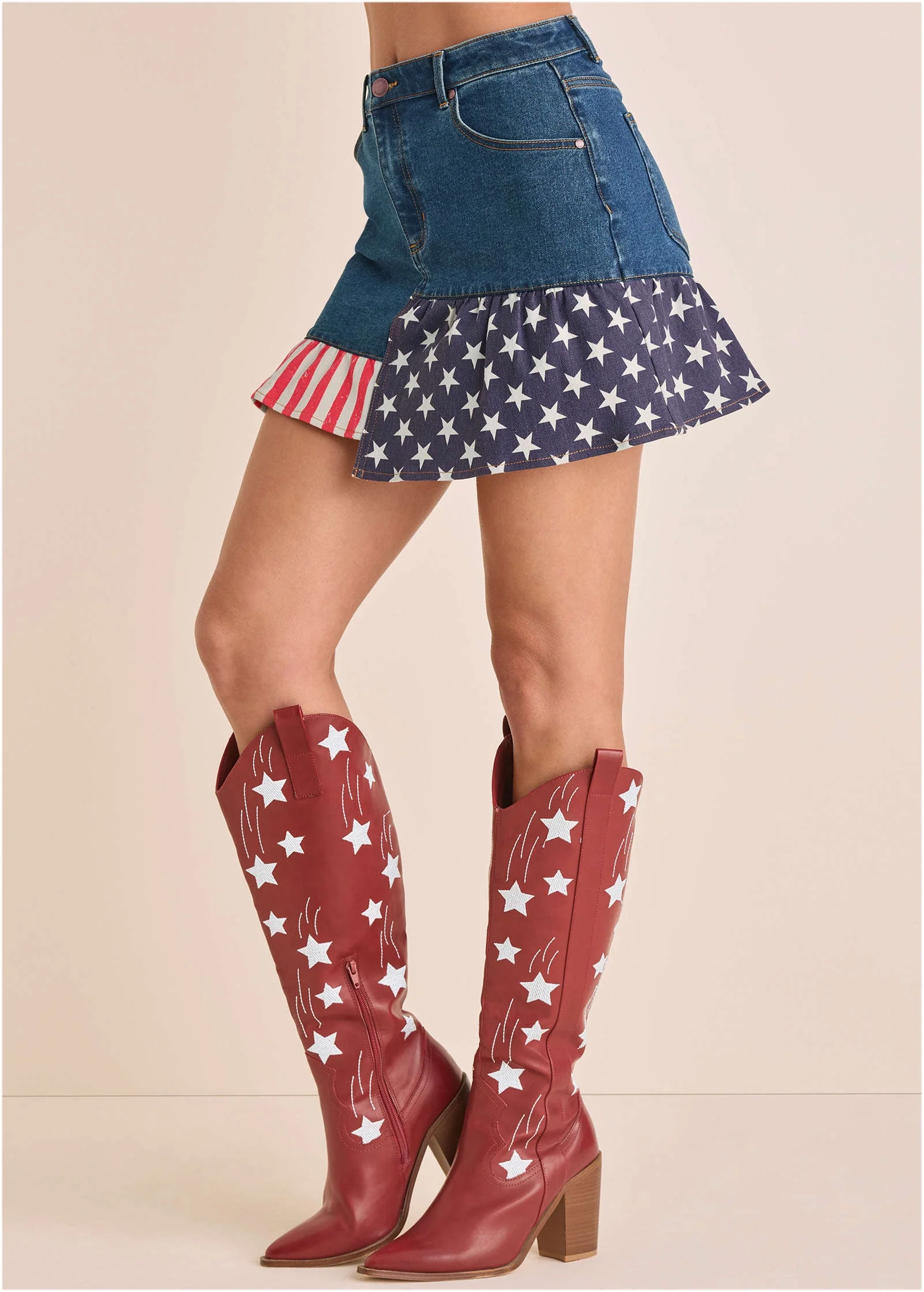 All American Denim Skirt - Medium Wash - Image 5