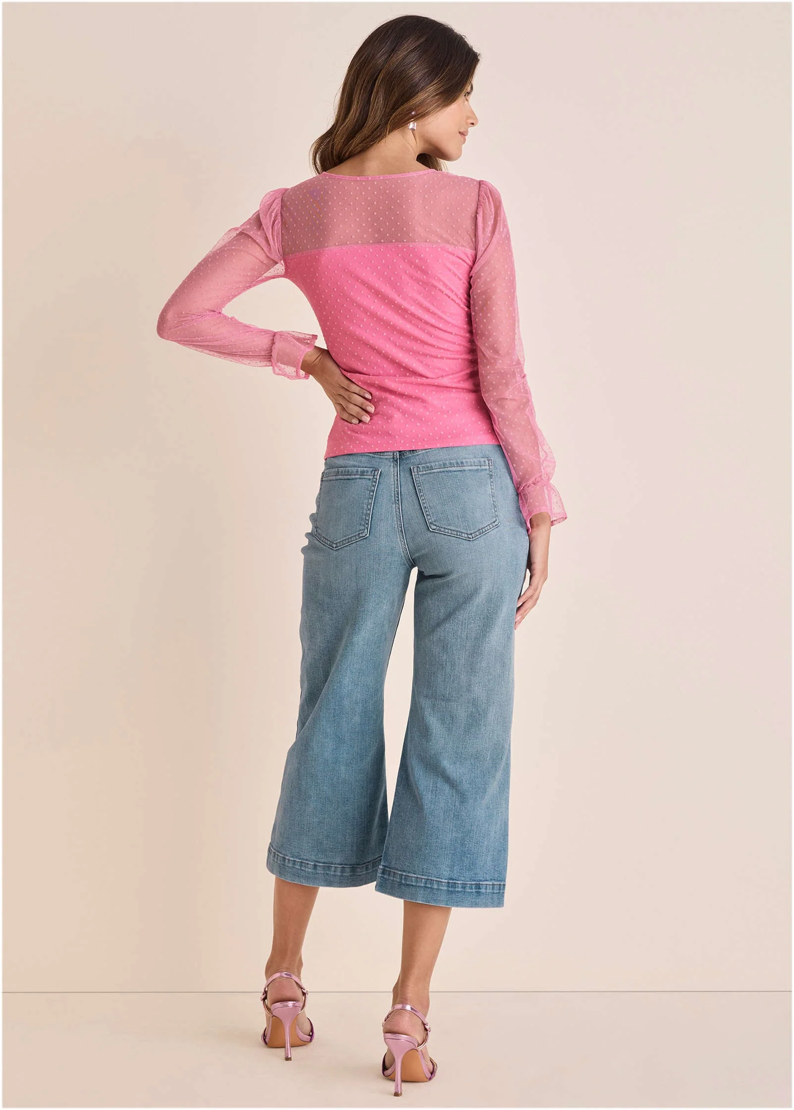 Dot Mesh Top - Polignac - Image 3