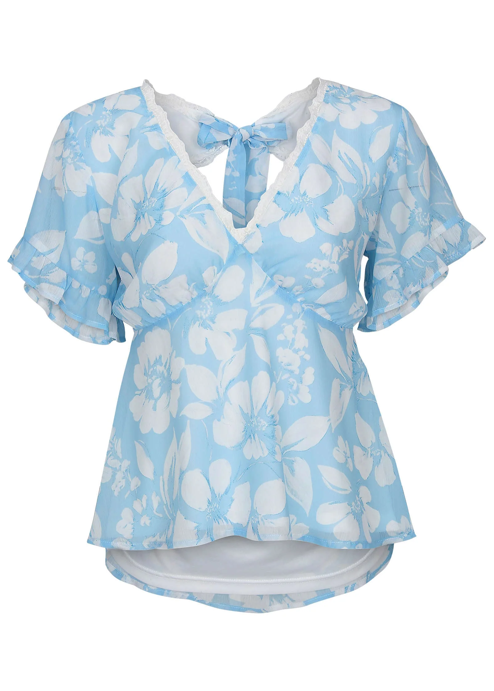Floral Print Top - Dancing Whimsy Floral - Image 4