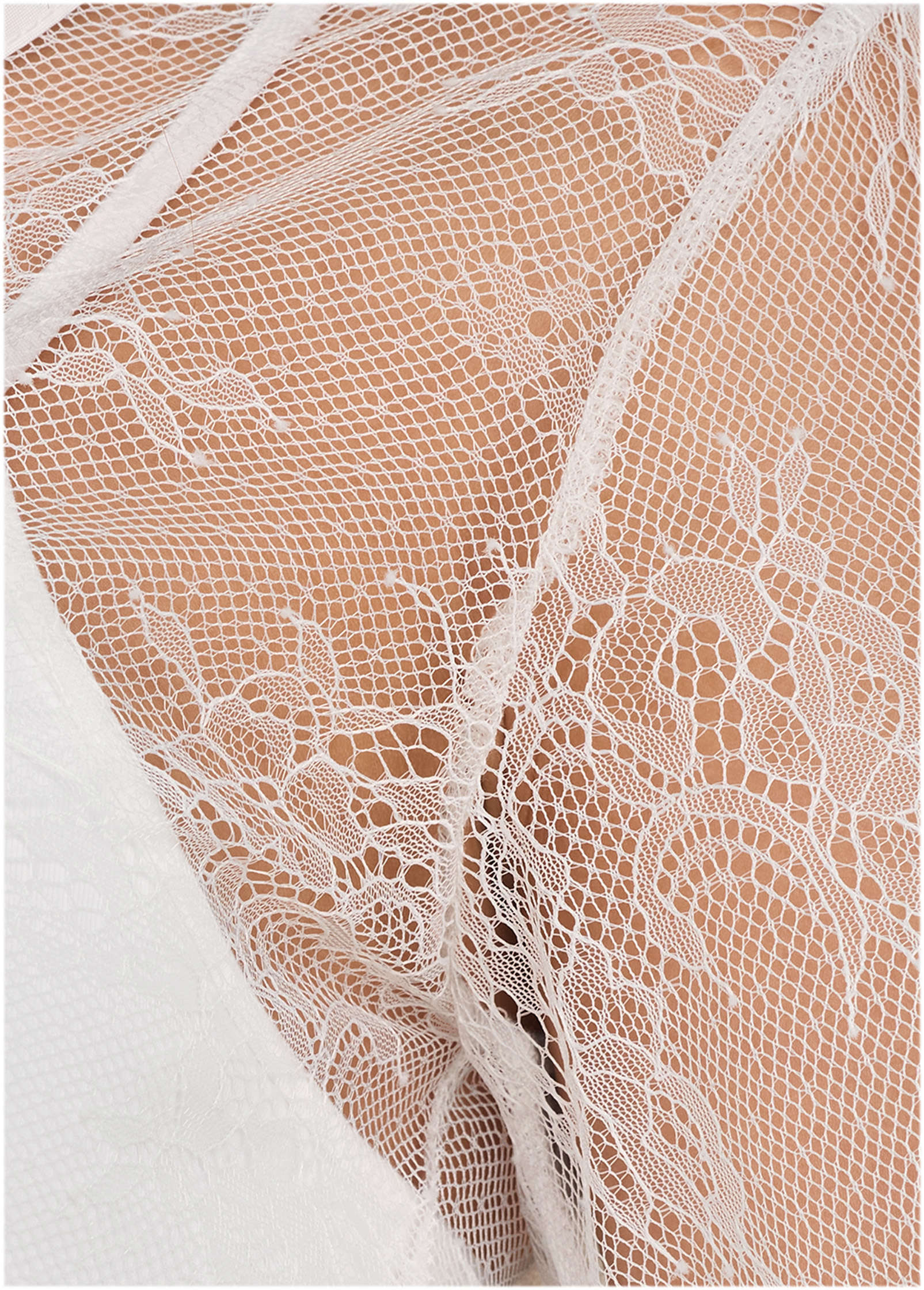 Lace Long Sleeve Top - White - Image 4