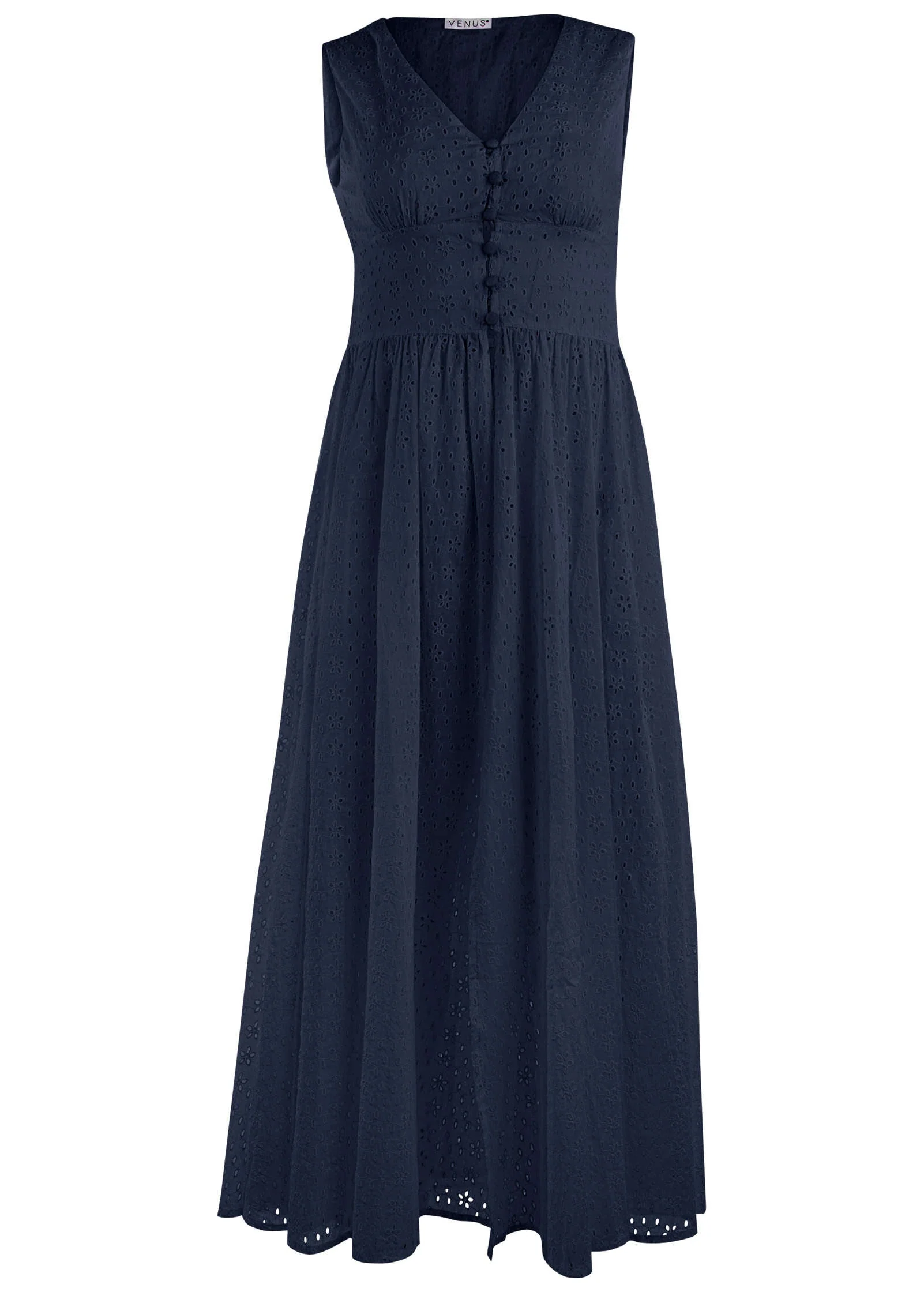 Eyelet Maxi Top - Navy - Image 5