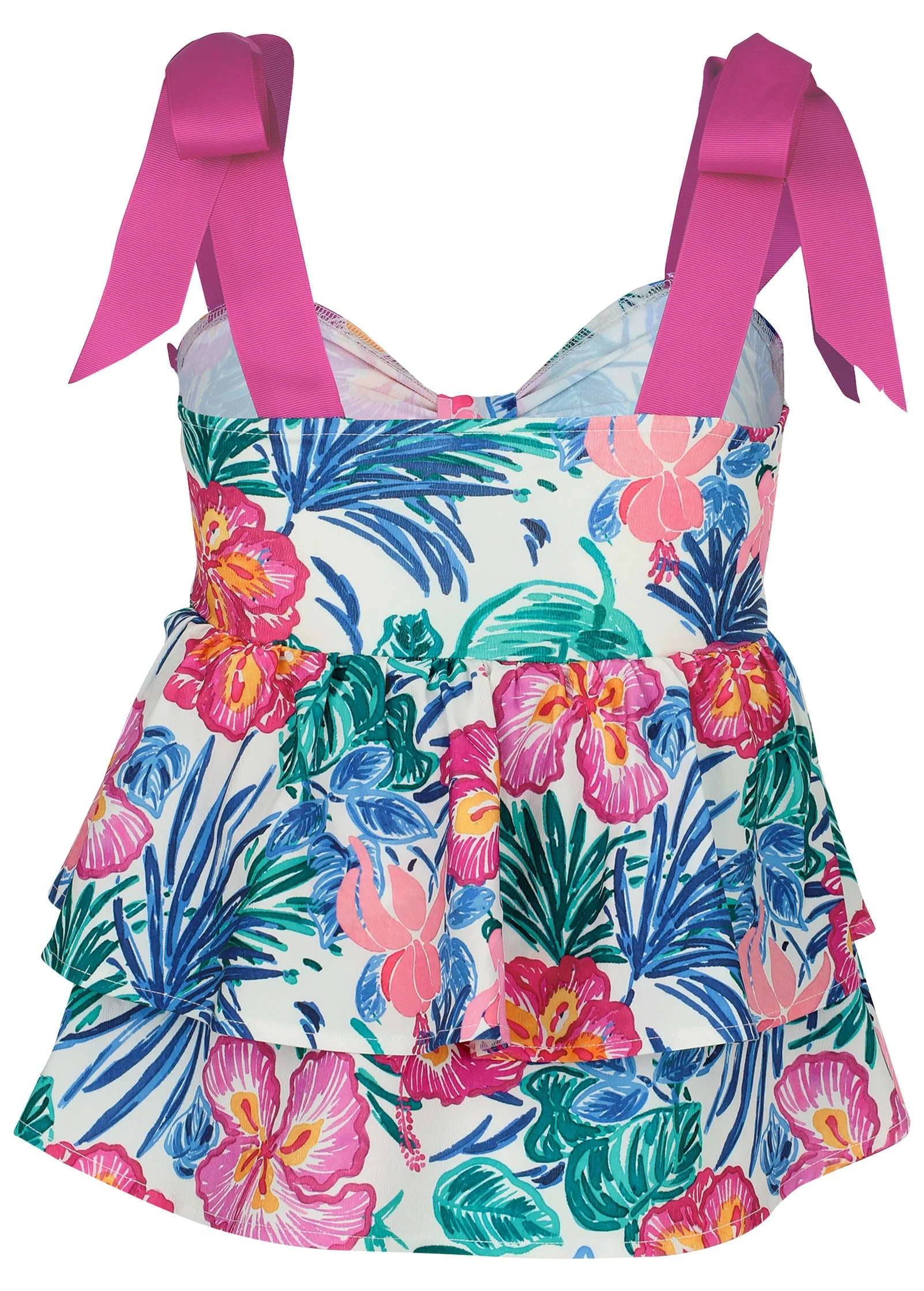 Tiered Ruffle Tank - Botanical Garden - Image 4