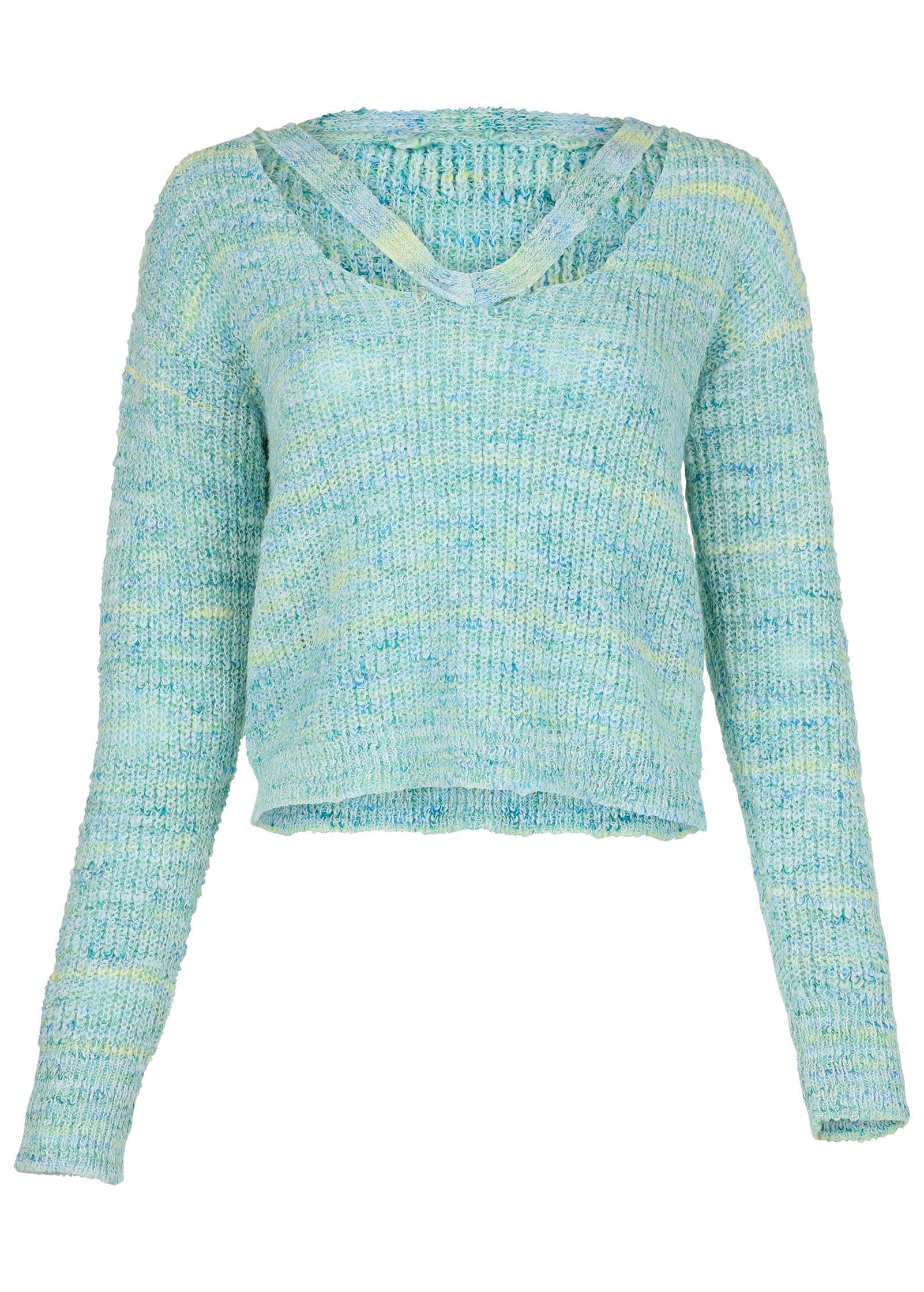 Spacedye V-Neck Sweater - Blue Multi - Image 6
