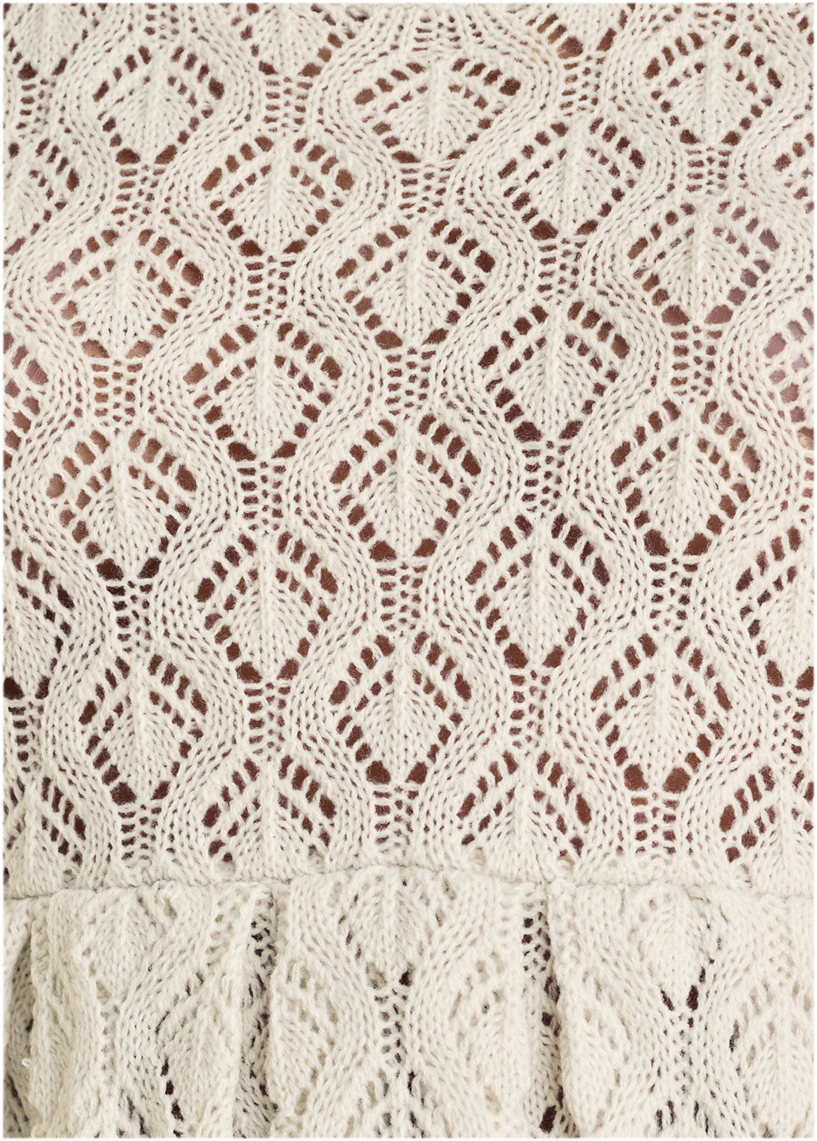 Pointelle Pullover - Beige - Image 4
