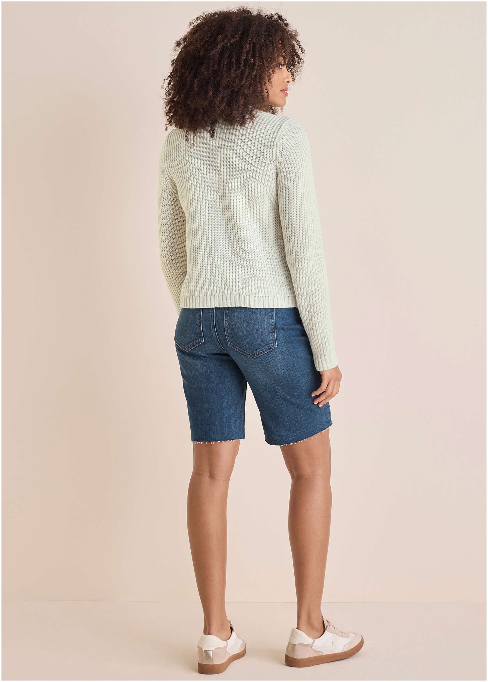 Rose Button Cardigan - Off White - Image 3