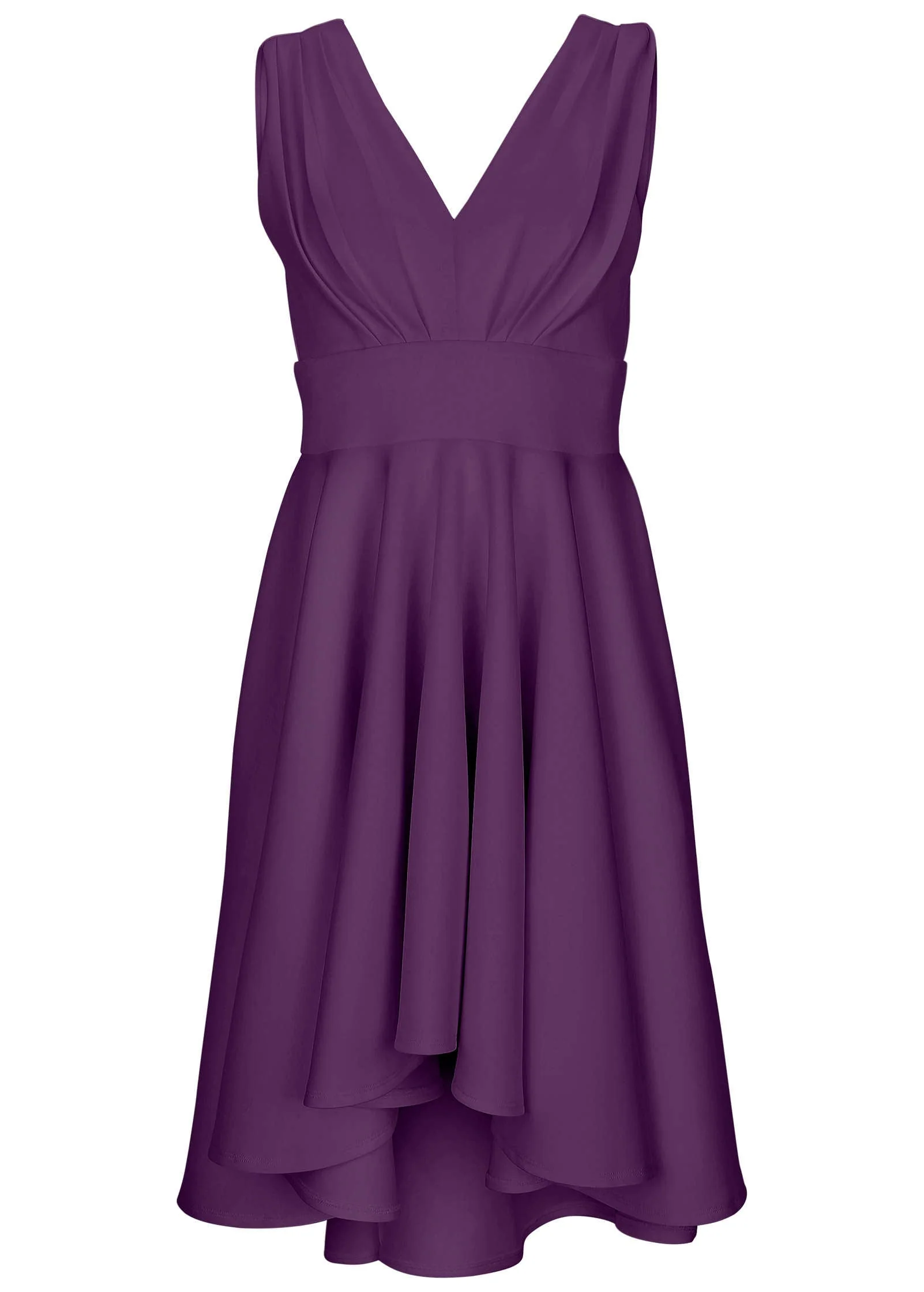 Ruffle High-Low Dress - Purple - Image 5