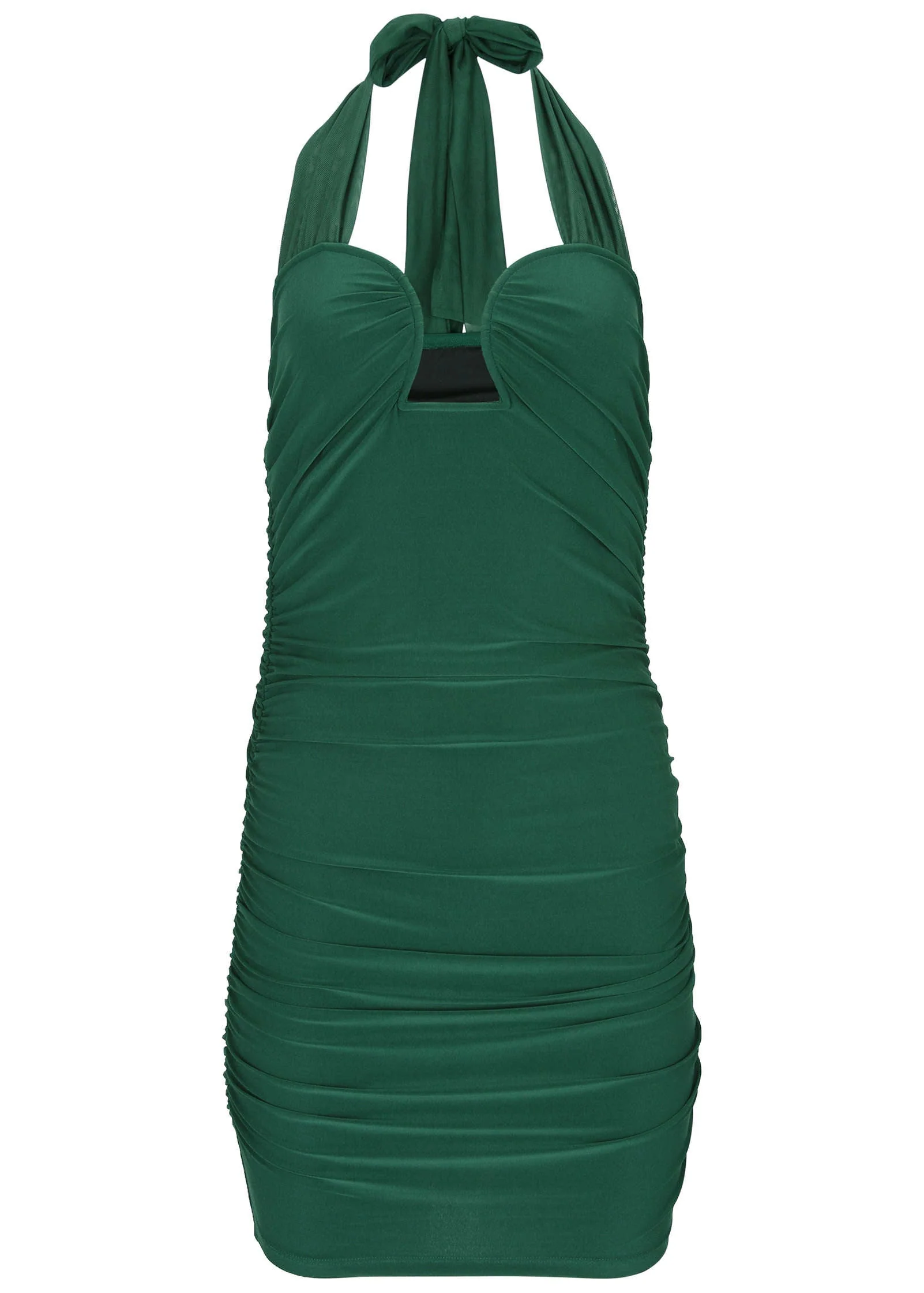 Ruched Side Ponte Mini - Tropical Green - Image 5