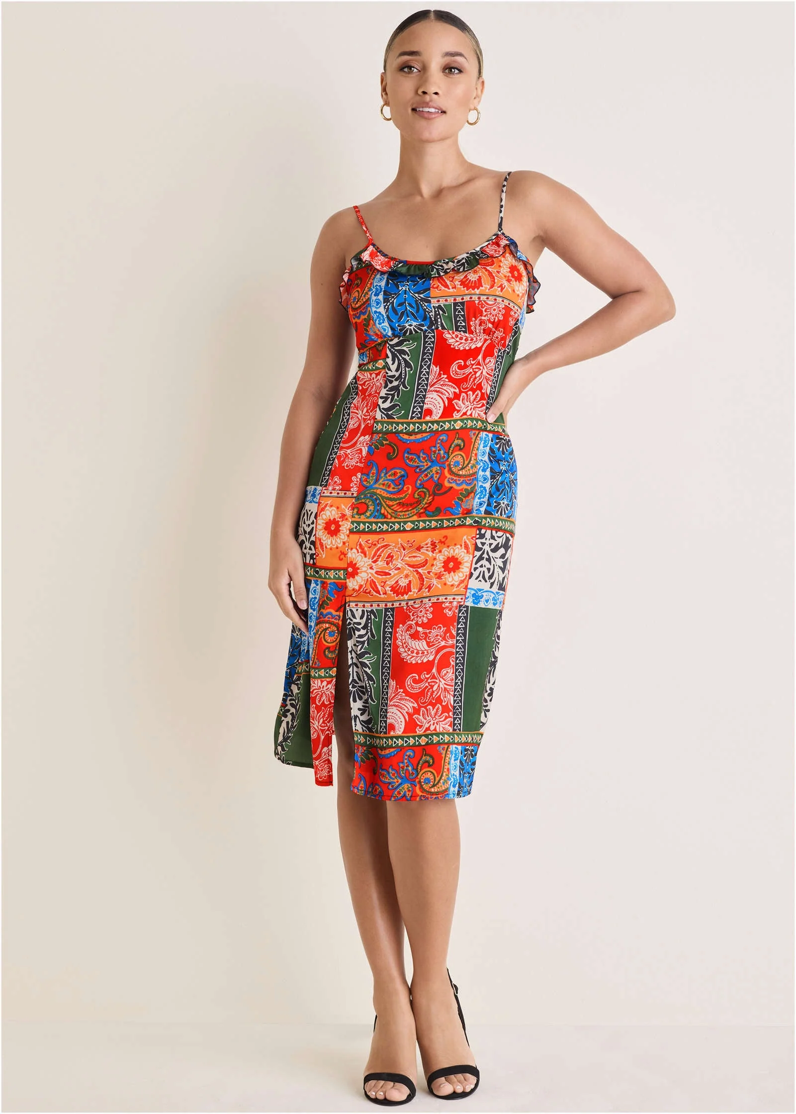 Stretch Charm Midi Dress - Tamarini Garden Tile - Image 2