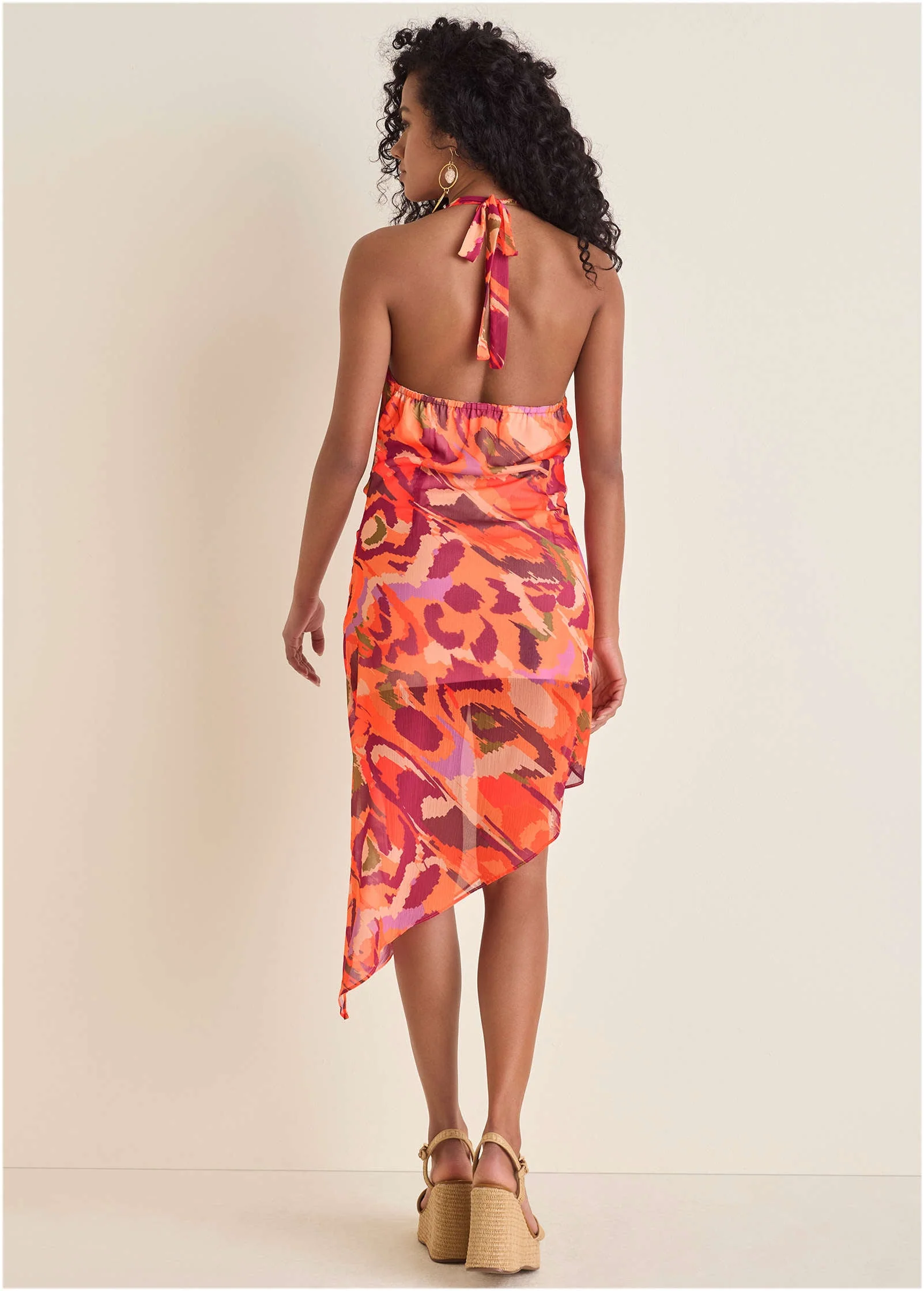 Chiffon High-Low Dress  - Soft Ikat - Image 2