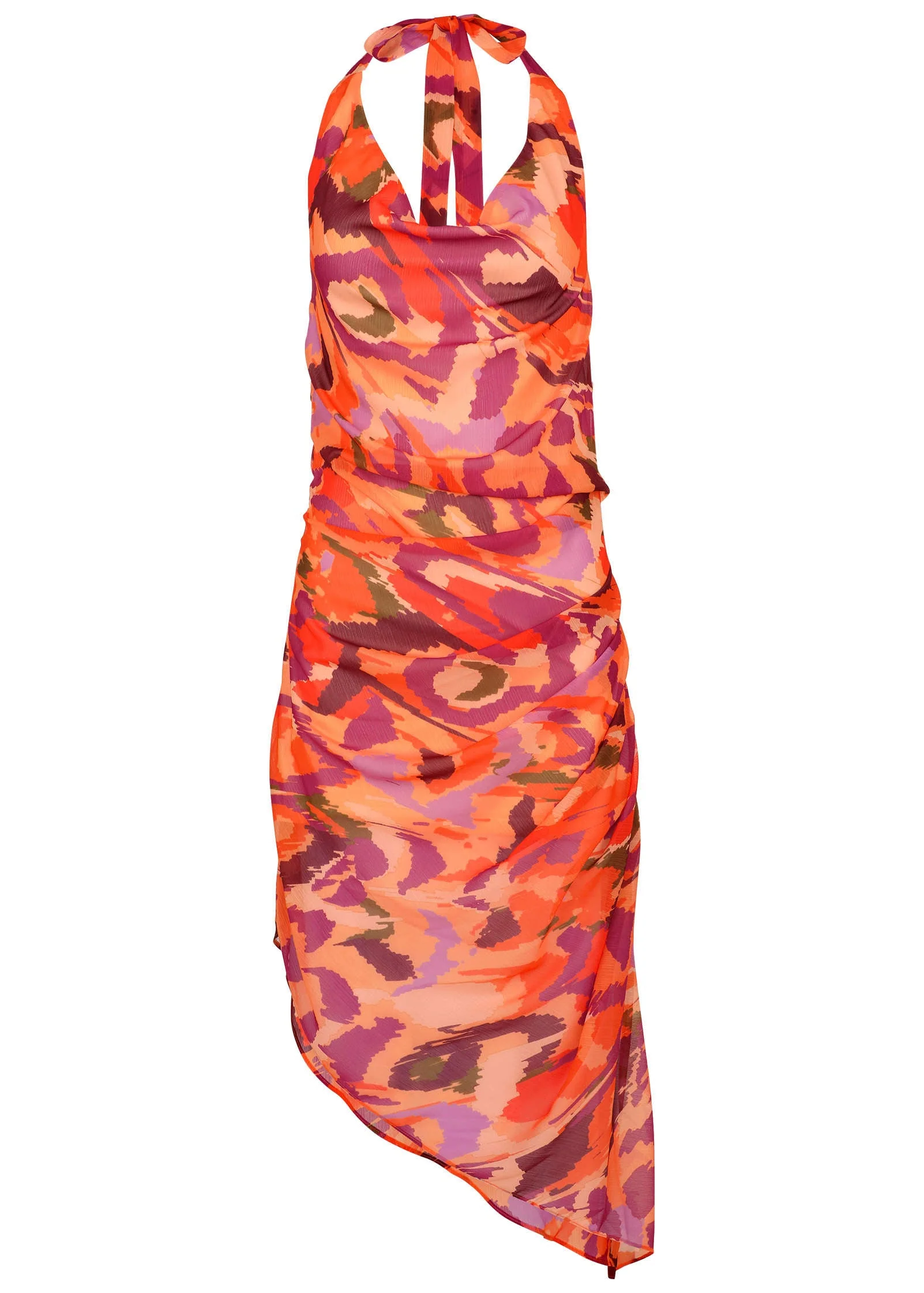 Chiffon High-Low Dress  - Soft Ikat - Image 3