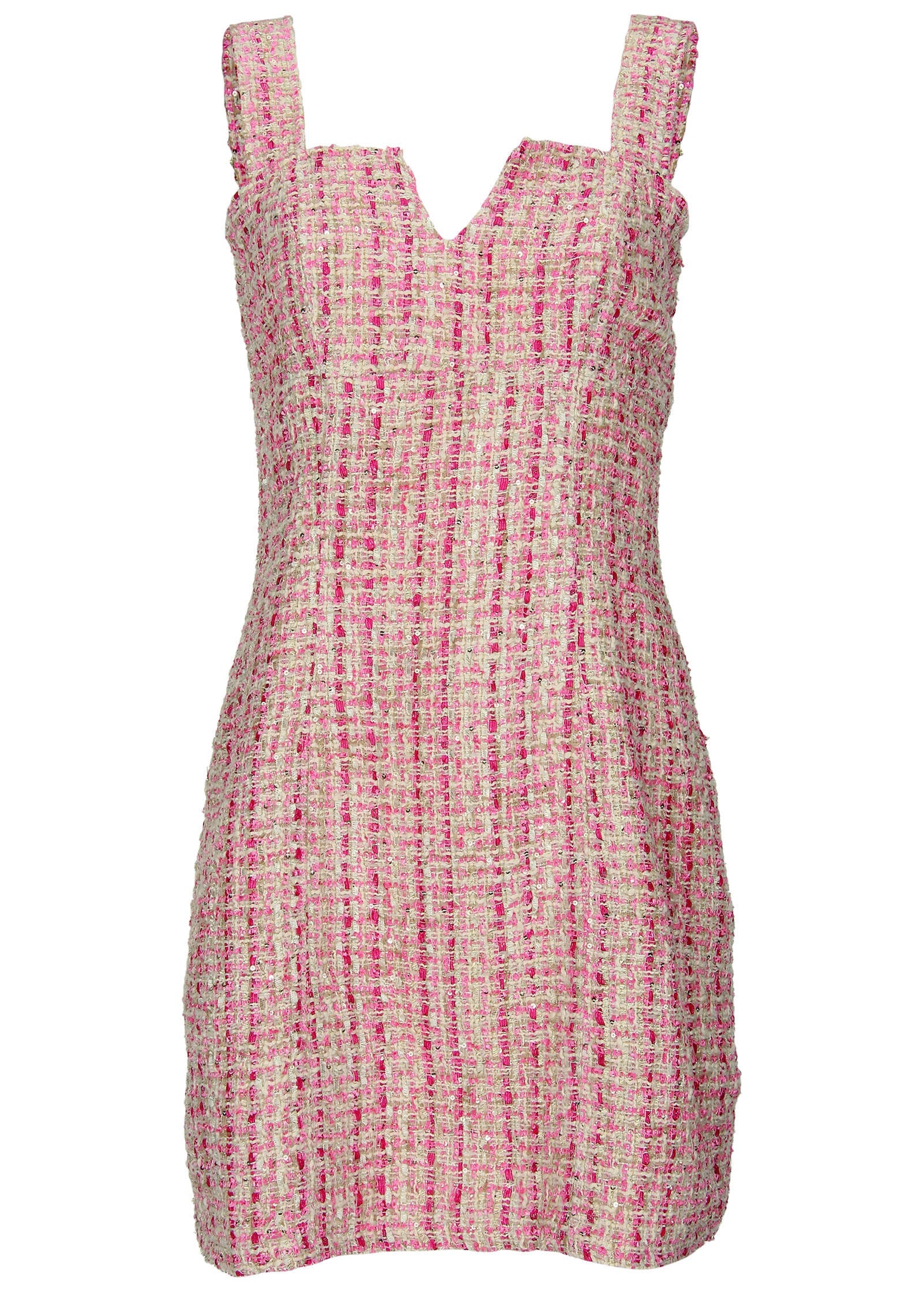 Sparkle Tweed Mini Dress - Pink Multi - Image 5