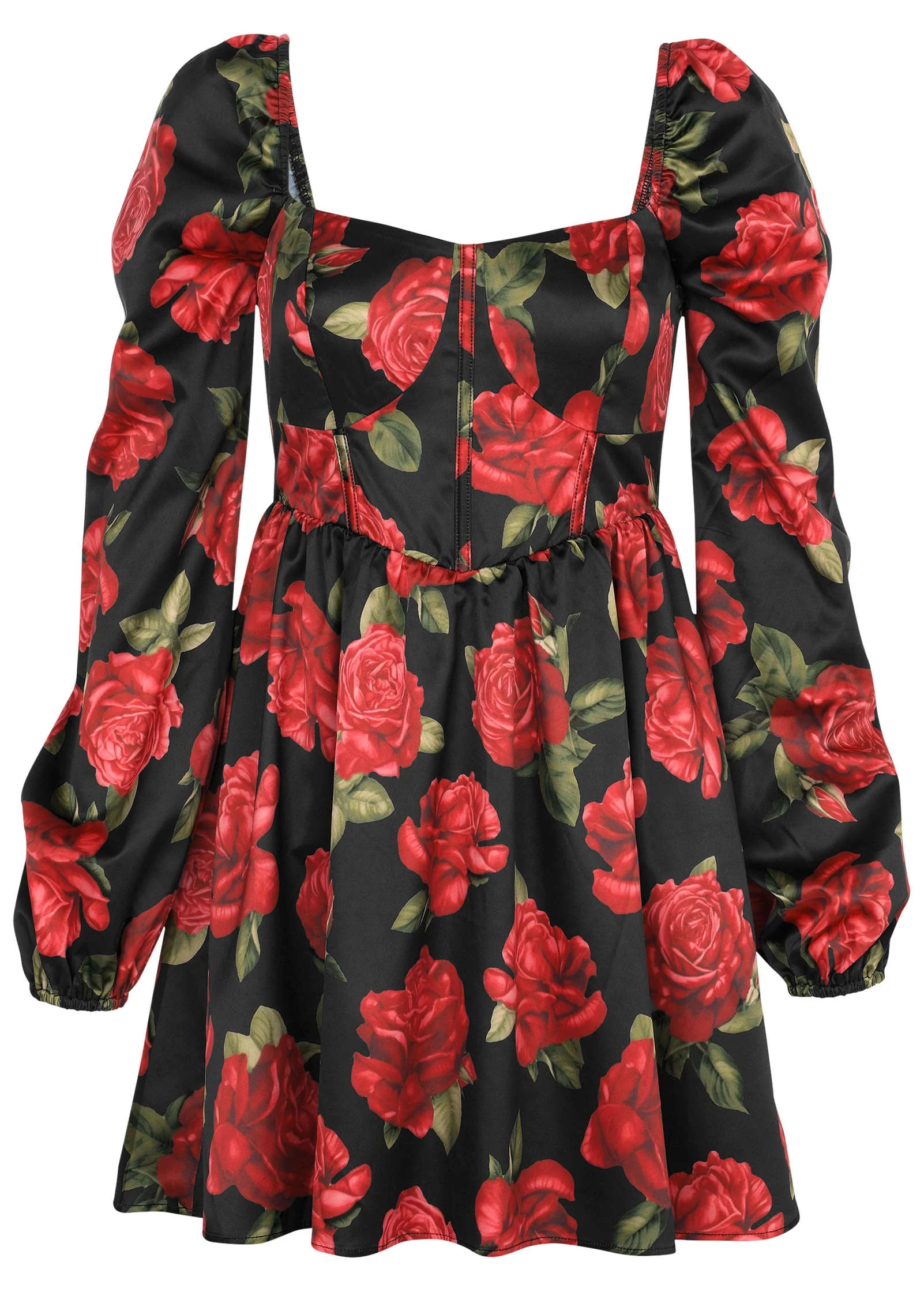 Corset Mini Dress - Antique Roses - Image 4