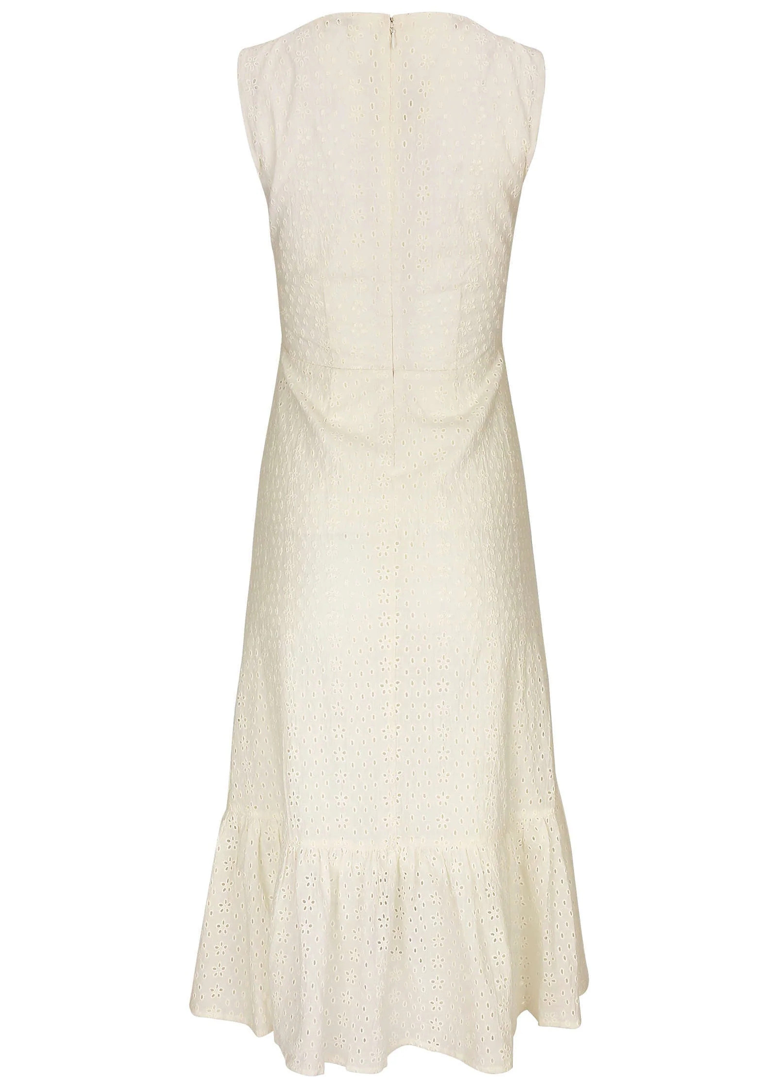 Sleeveless Eyelet Midi - Off White - Image 3