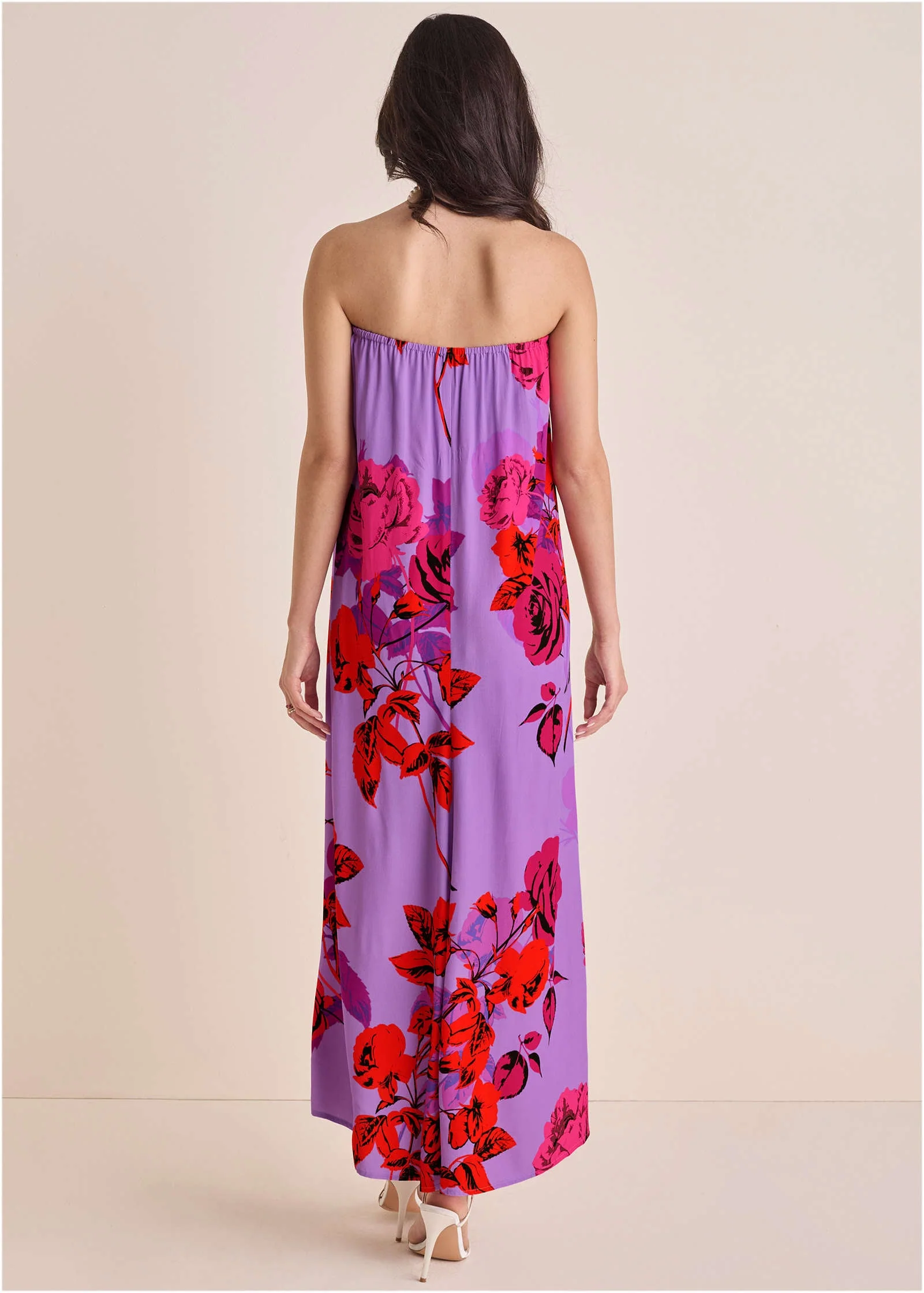 Beaded Halter Maxi - Offset Sensual Bouquet - Image 2
