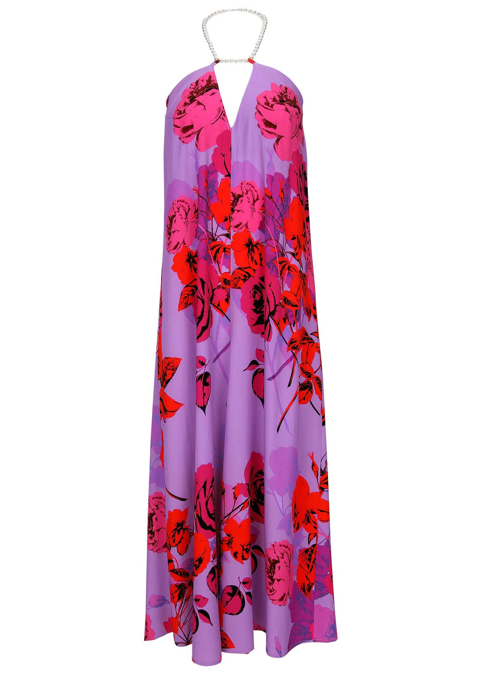 Beaded Halter Maxi - Offset Sensual Bouquet - Image 3