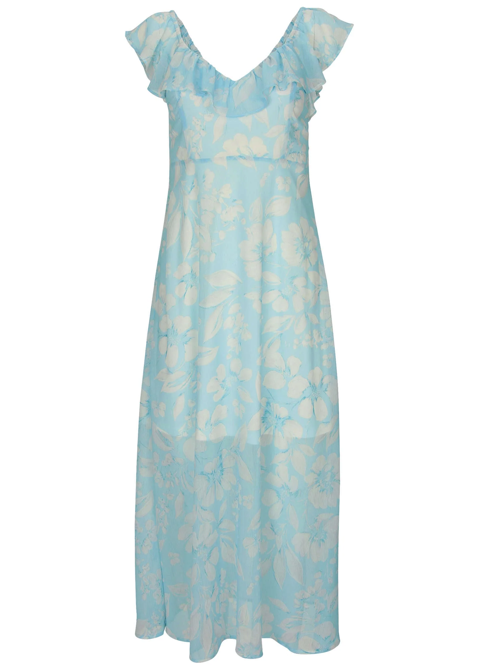 Ruffle Detail Maxi Dress - Dancing Whimsy Floral - Image 3