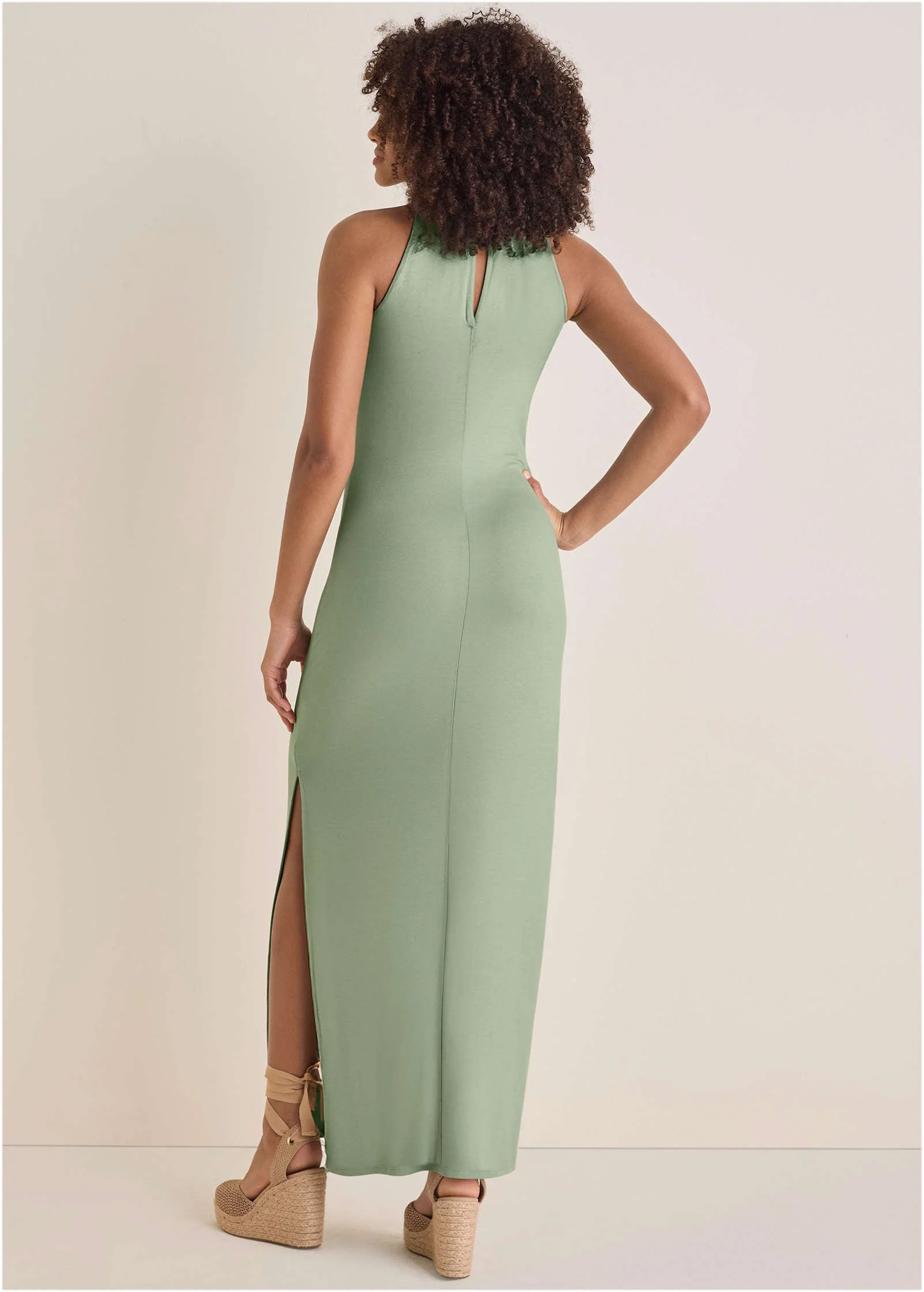 Halter Maxi Dress - Iceberg Green - Image 2