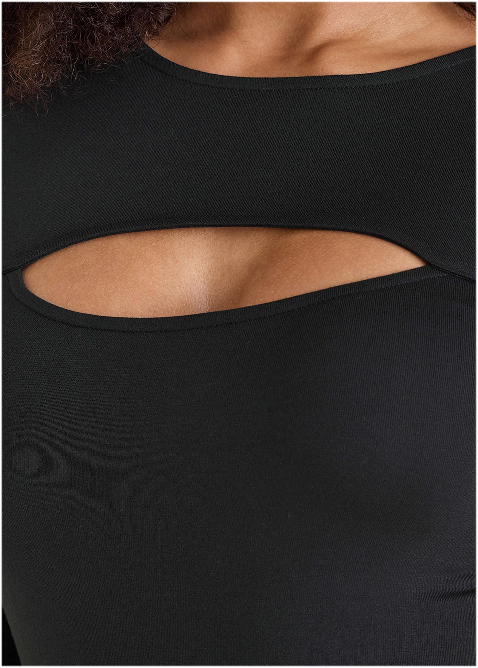 Front Cut Out Maxi Dress - Jet Black - Image 4