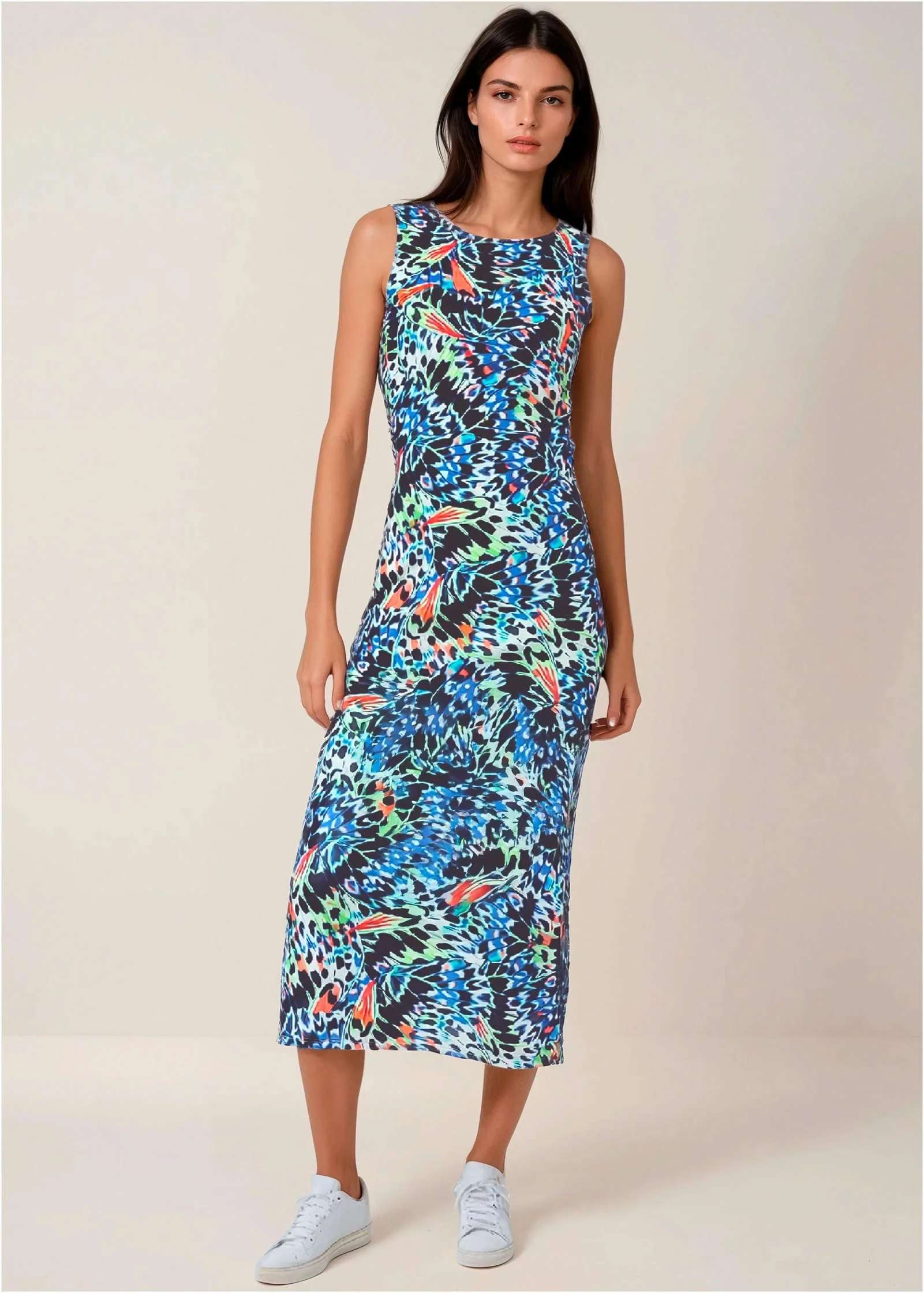 Sleeveless Mesh Maxi Dress - Parisian Monarch