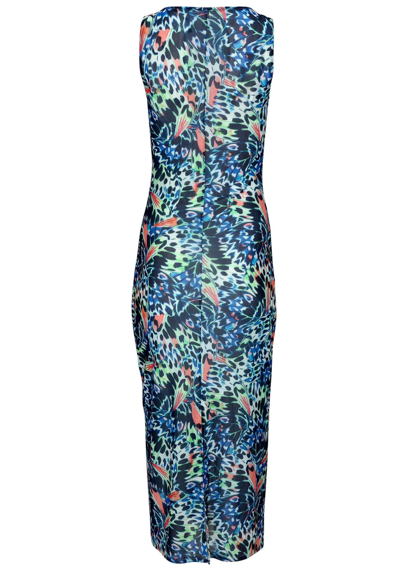 Sleeveless Mesh Maxi Dress - Parisian Monarch - Image 3
