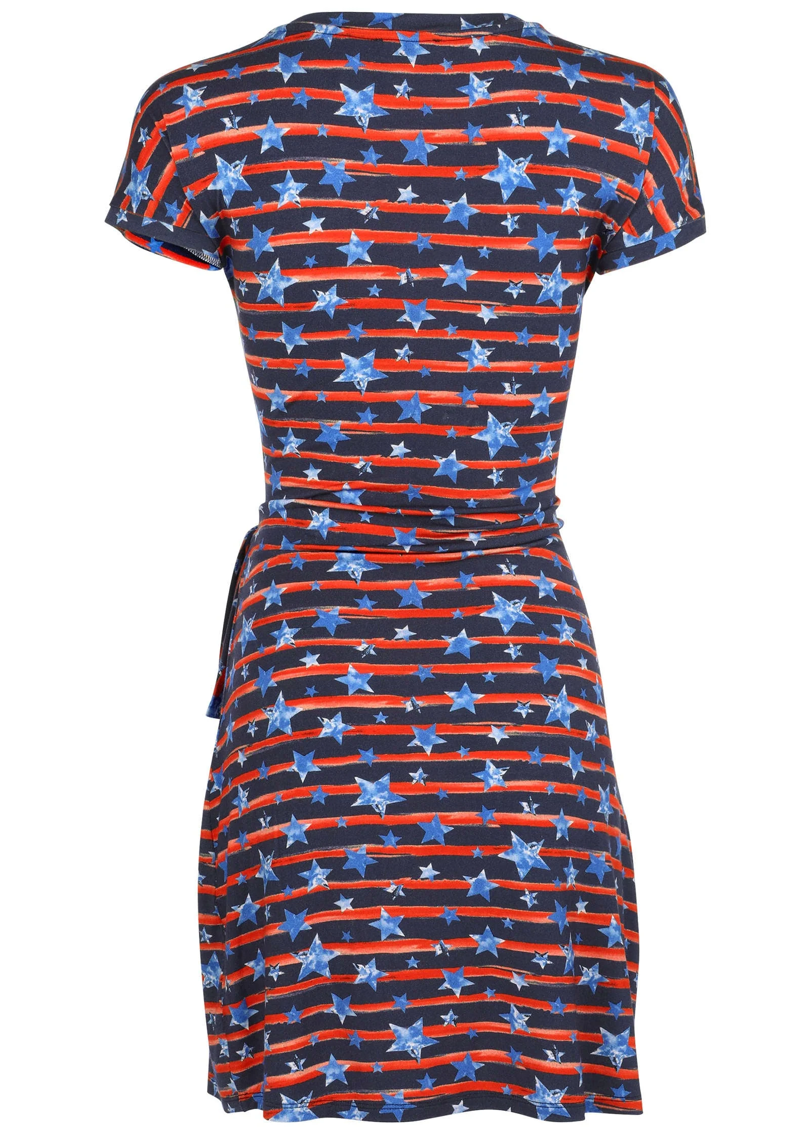 Tie-Front T-Shirt Dress - Dark Gettysburg Gouache - Image 3