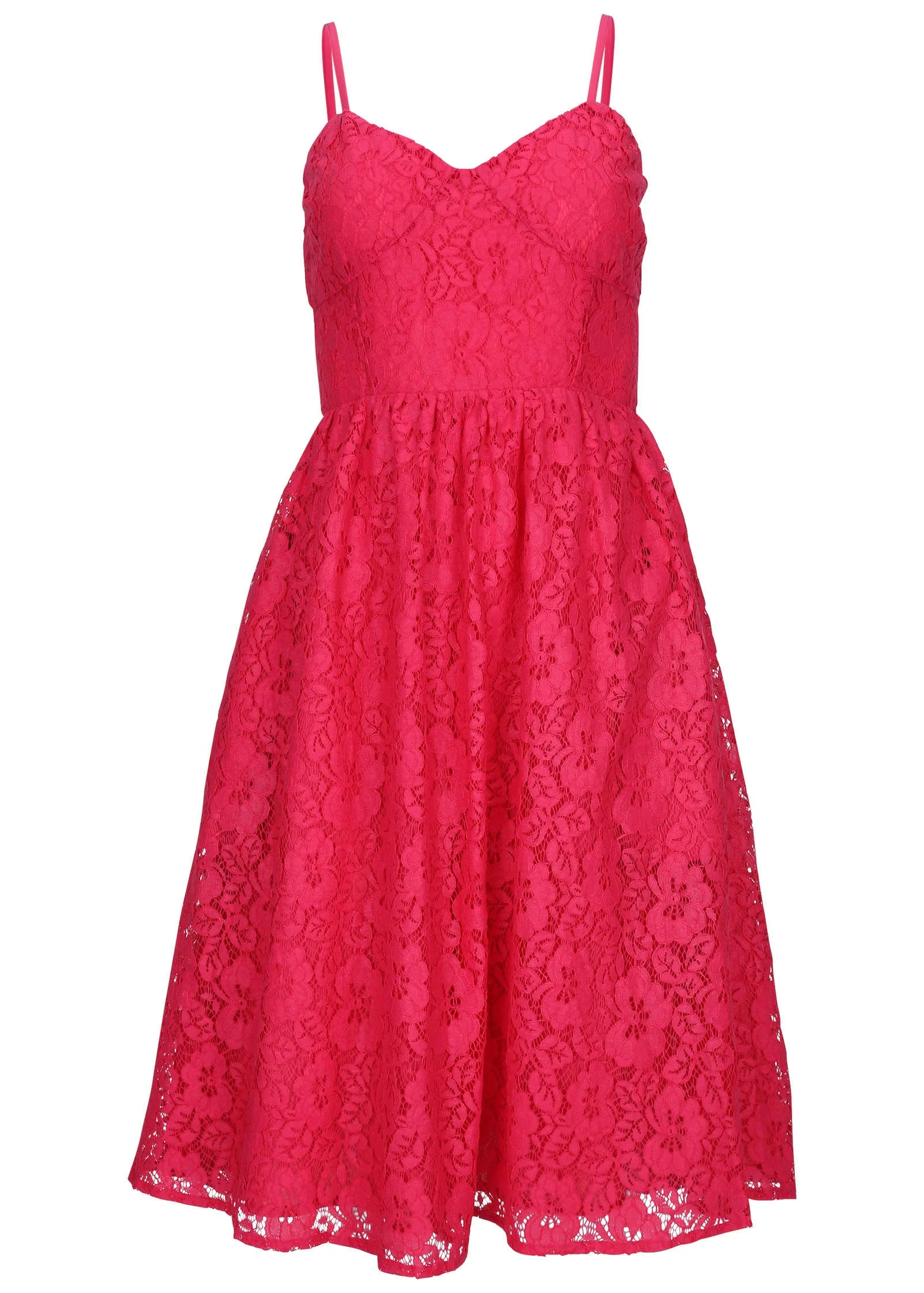 Lacquered Lace Midi Dress - Azalea - Image 2