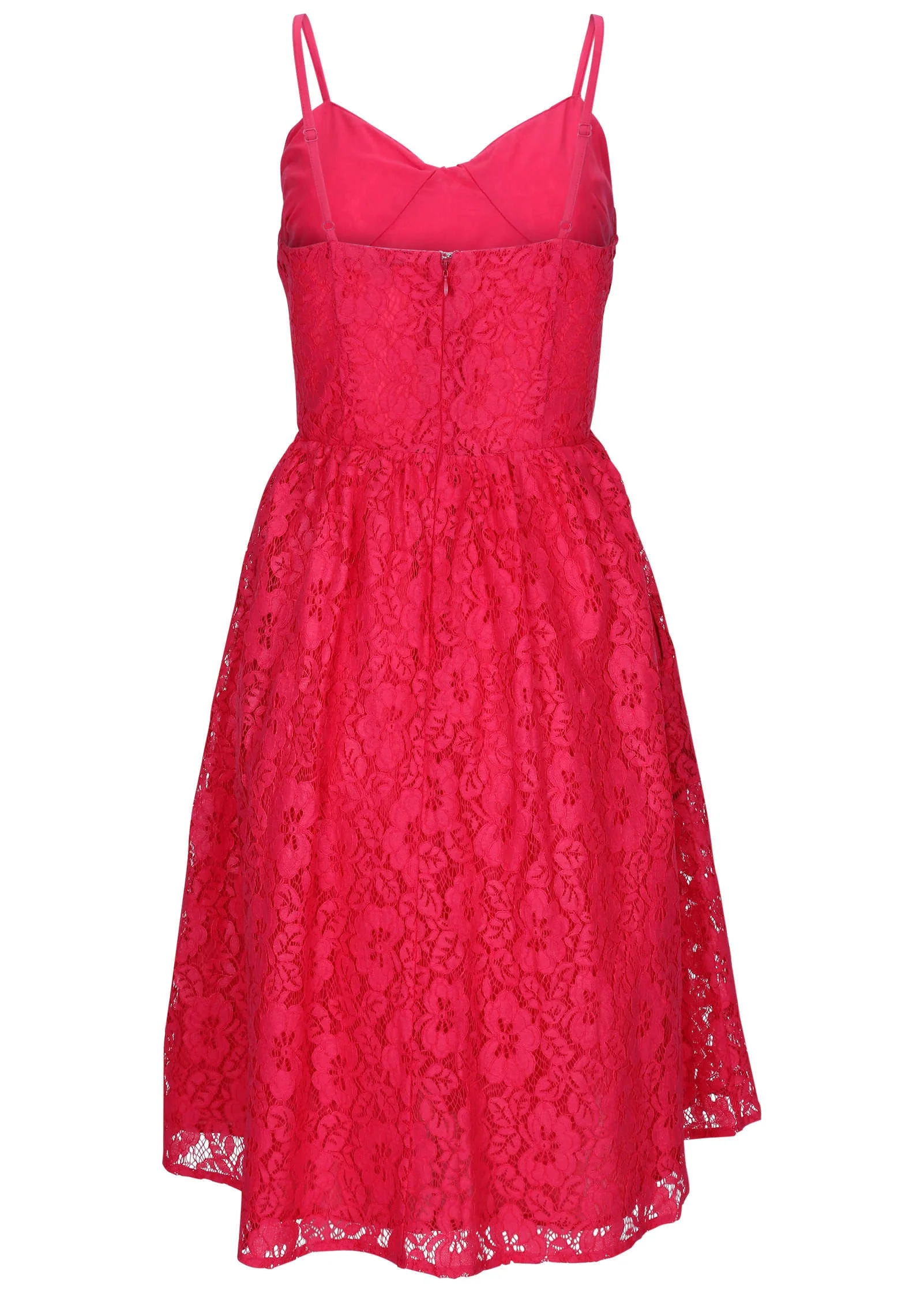 Lacquered Lace Midi Dress - Azalea - Image 3