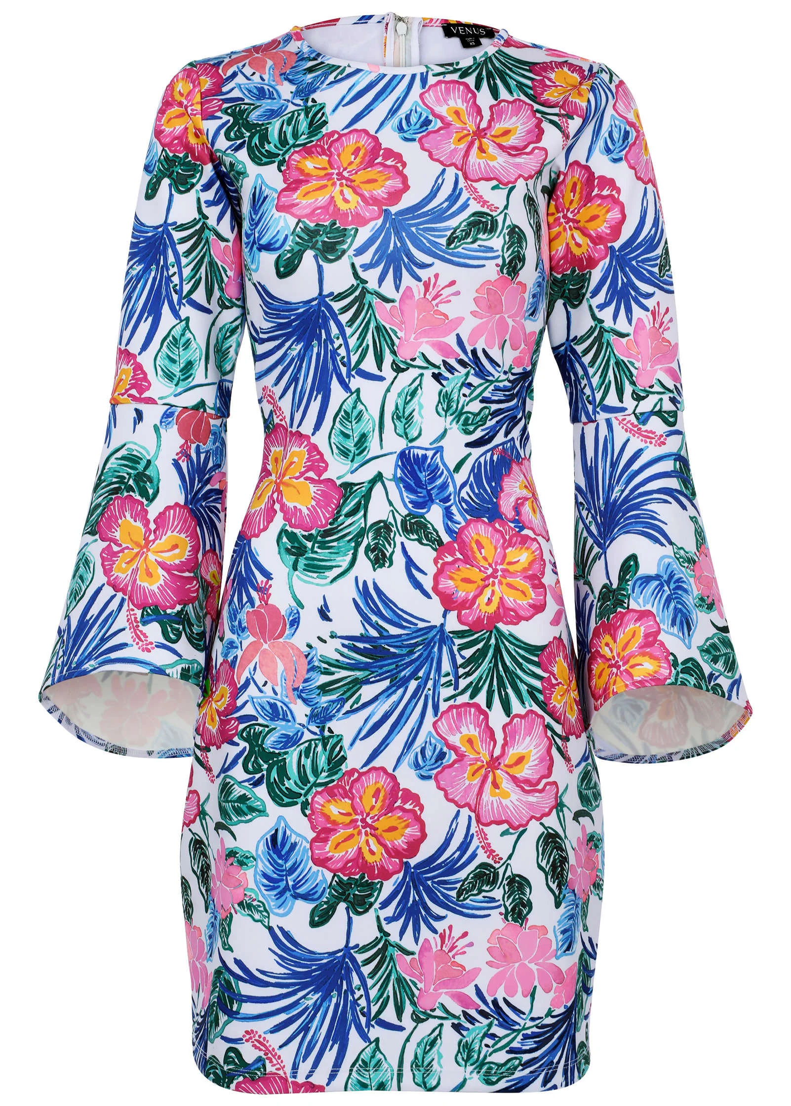 Bell Sleeve Scuba Dress - Botanical Garden - Image 3