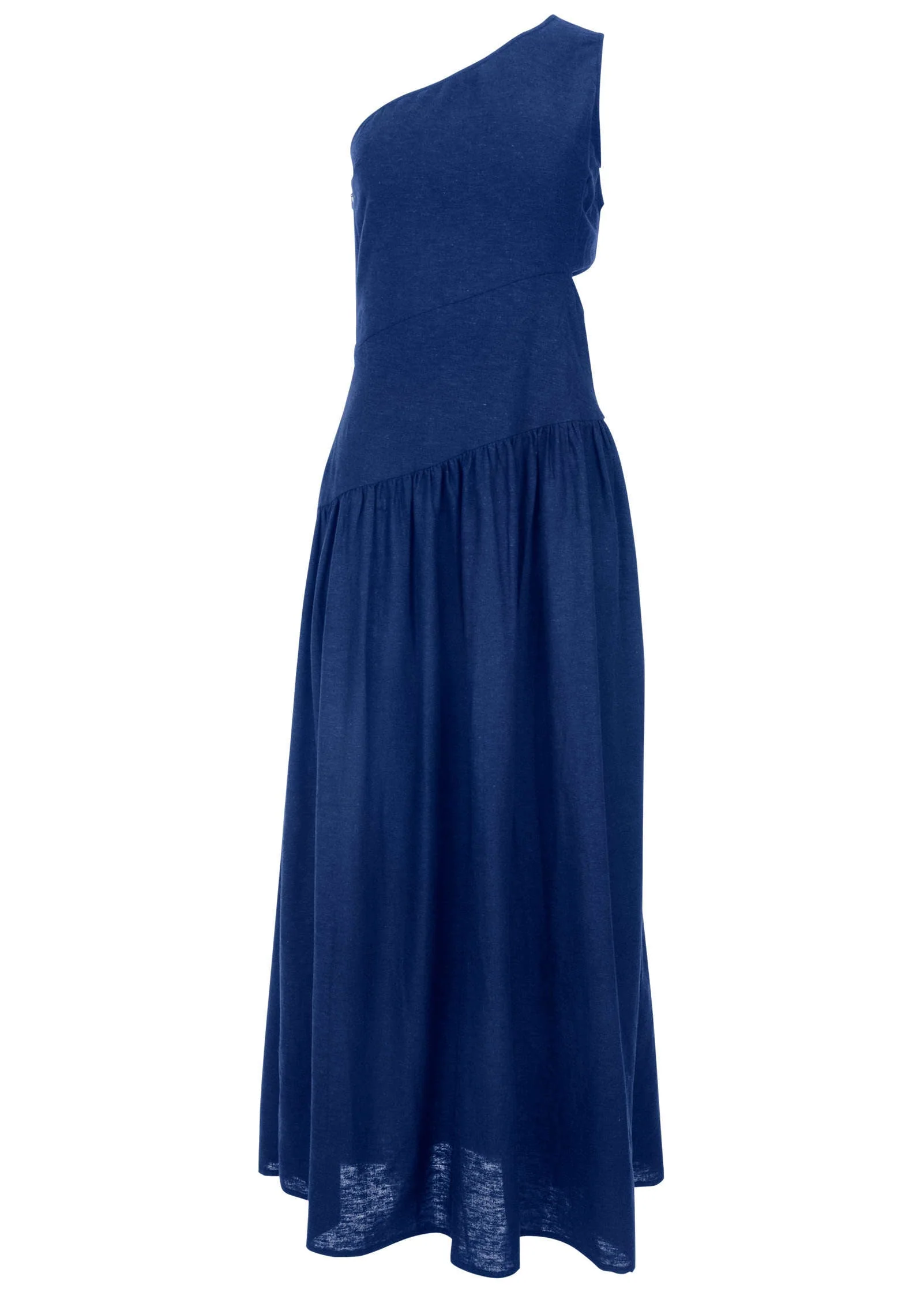 Linen Cutout Maxi Dress - Sodalite Blue - Image 4