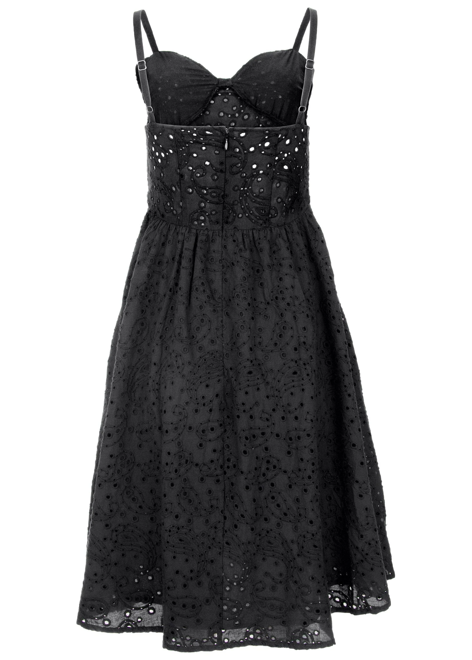 Paisley Eyelet Dress - Jet Black - Image 4