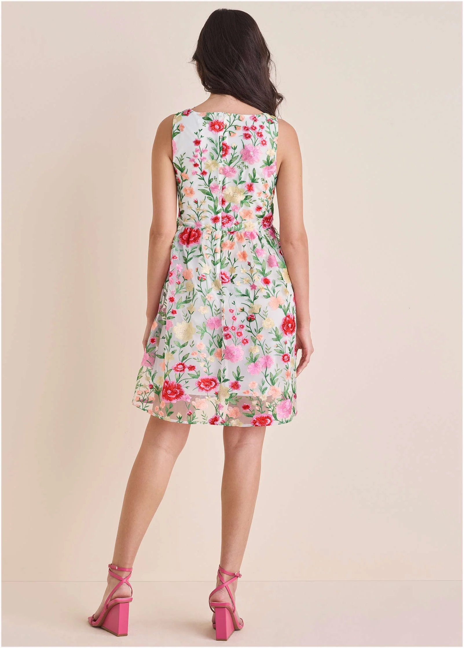 Embroidered Babydoll Mini - White Multi - Image 2