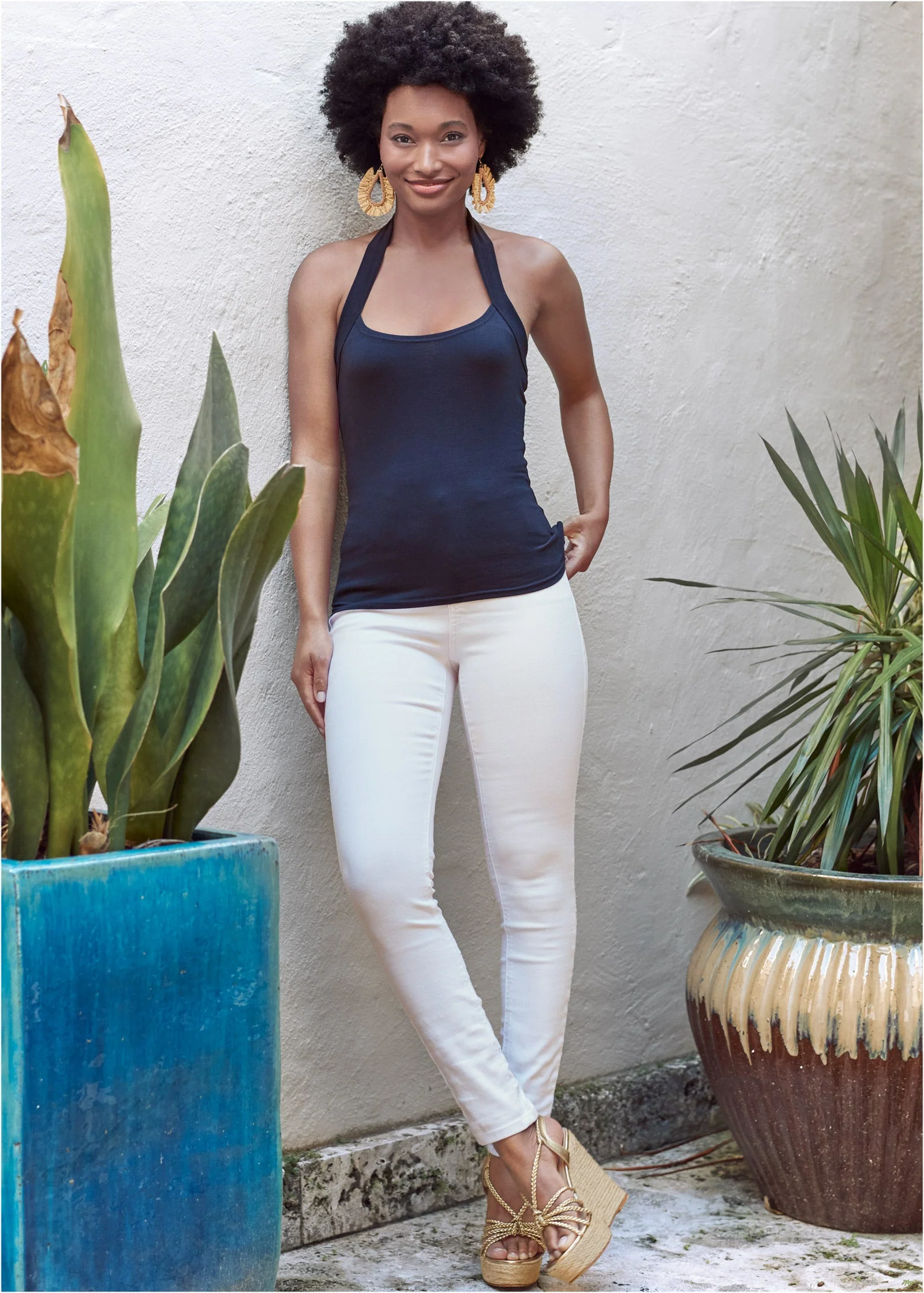 Easy Halter Top - Navy - Image 8