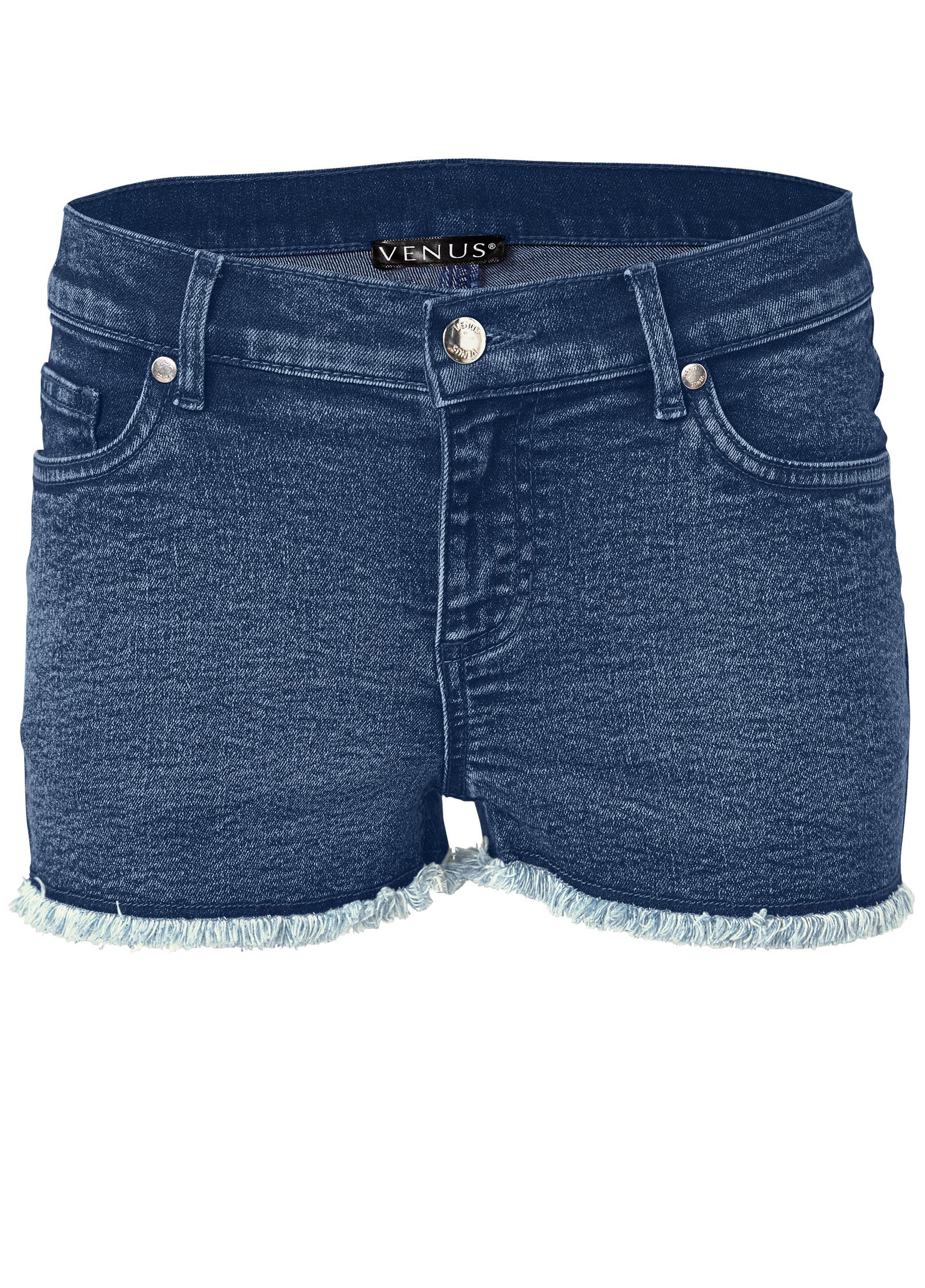 Jessica Cutoff Denim Shorts - Medium Wash - Image 5